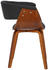 CLP 2er Set Stühle Bruce Stoff mit Polsterung und robustem Holzgestell walnuss/schwarz