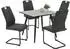 Hela 4er Set Esszimmerstuhl Britta - Webstoff Anthrazit - 140kg belastbar