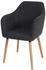 Mendler 6er-Set Esszimmerstuhl Vaasa T381, Stuhl Küchenstuhl, Retro 50er Jahre Design Textil, grau, helle Beine