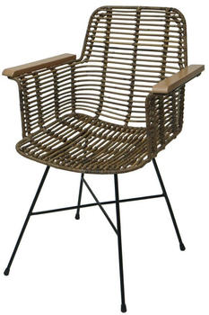 Mendler Esszimmerstuhl MCW-M29, Küchenstuhl Korbstuhl Rattansessel Rattanstuhl Stuhl mit Armlehnen, Kubu Rattan Holz Metall Mendler Esszimmerstuhl MCW-M29, Küchenstuhl Korbstuhl Rattansessel Rattanstuhl Stuhl mit Armlehnen, Kubu Rattan Holz Metall