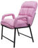Mendler Esszimmerstuhl HWC-K40, Stuhl Polsterstuhl, 160kg belastbar Rückenlehne verstellbar Metall Stoff/Textil rosa