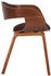 CLP 2er Set Stühle Kingston Stoff mit Polsterung und robustem Holzgestell walnuss/braun, Gestell walnuss