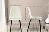CLP Stuhl Giverny mit Ziernähten cremeweiß, Material:Samt
