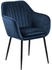 Actona Emilia, Gepolsterter Sitz, Stoff, Blau, Gepolsterte Rückenlehne, Stoff, Blau