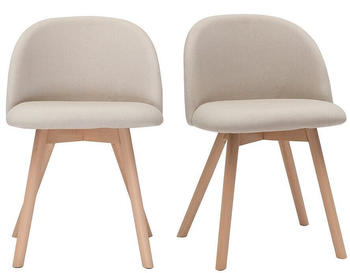 Miliboo Celeste Scandinavian Chairs (Set of 2) beige