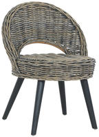 vidaXL Sessel Kubu-Rattan Schwarz