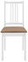 vidaXL Esszimmerstühle mit Polstern 4 Stk. Weiß Massivholz (247635)