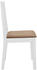 vidaXL Esszimmerstühle mit Polstern 4 Stk. Weiß Massivholz (247635)