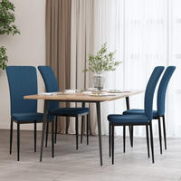 vidaXL Esszimmerst&uuml;hle 4 Stk. Blau Samt
