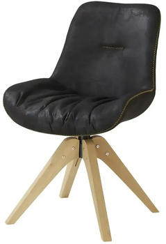 Möbel Kraft Drehsessel schwarz 55x84x60