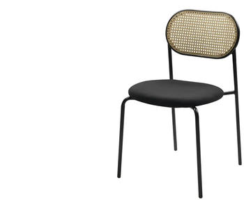 Möbel Kraft Stuhl schwarz 47x80x48