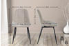 CLP 2er Set Stuhl Tom Kunstleder oder Stoff mit Metallgestell creme, Material:Stoff