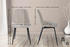 CLP 2er Set Stuhl Tom Kunstleder oder Stoff mit Metallgestell creme, Material:Stoff