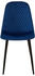 CLP 4er Set Stühle Giverny mit Ziernähten blau, Material:Samt