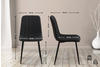 CLP 4er Set Stühle Dijon mit Lehne schwarz, Material:Stoff