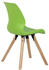 CLP 2er Set Stuhl Luna Kunststoff Stoff Samt Kunstleder grün, Material:Kunststoff