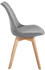CLP Esszimmerstuhl Linares Mit Buchenholzgestell grau, Material:Cord