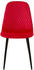 CLP 4er Set Stühle Giverny mit Ziernähten rot, Material:Samt