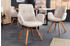 Riess-Ambiente Drehbarer Design Stuhl BALTIC beige Bouclé natur Eiche Massivholz-Beine mit Armlehne Esszimmerstuhl Essstuhl
