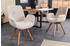 Riess-Ambiente Drehbarer Design Stuhl BALTIC beige Bouclé natur Eiche Massivholz-Beine mit Armlehne Esszimmerstuhl Essstuhl