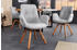 Riess-Ambiente Drehbarer Design Stuhl BALTIC grau Bouclé natur Eiche Massivholz-Beine mit Armlehne Esszimmerstuhl Essstuhl