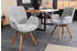 Riess-Ambiente Drehbarer Design Stuhl BALTIC grau Bouclé natur Eiche Massivholz-Beine mit Armlehne Esszimmerstuhl Essstuhl
