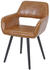 Mendler Esszimmerstuhl HWC-A50 II, Stuhl Küchenstuhl, Retro 50er Jahre Design Kunstleder, WildKunstleder, dunkle Beine