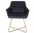 Mendler Esszimmerstuhl HWC-F37, Stuhl Küchenstuhl, Retro Design Samt goldene Füße schwarz