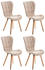 CLP 4er Set Stuhl Elda Stoff natura mit robustem Holzgestell creme
