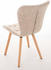 CLP 4er Set Stuhl Elda Stoff natura mit robustem Holzgestell creme