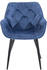 CLP 4er Set Stuhl Tanna Samt Gesteppt blau