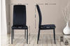 CLP 4er Set Esszimmerstühle Savino gepolstert mit Metallgestell schwarz, Material:Samt