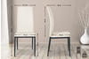 CLP 6er Set Esszimmerstühle Savino gepolstert mit Metallgestell creme, Material:Kunstleder