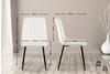 CLP 4er Set Stühle Dijon mit Lehne cremeweiß, Material:Samt