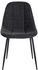 CLP 2er Set Stuhl Tom Kunstleder oder Stoff mit Metallgestell dunkelgrau, Material:Stoff