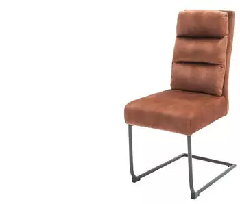 Möbel Kraft Freischwinger mit gemütlichem Rückenkissen Lampang braun 44x99x64 Möbel Kraft Freischwinger mit gemütlichem Rückenkissen Lampang braun 44x99x64