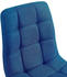 CLP 4er Set Esszimmerstuhl Tilde Gesteppt blau, Material:Stoff