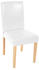 Mendler 6er-Set Esszimmerstuhl Stuhl Küchenstuhl Littau Leder, weiß, helle Beine