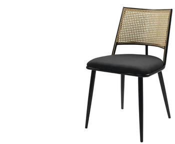 Möbel Kraft Stuhl schwarz 47x79x48,5