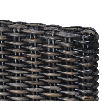 vidaXL Esszimmerstühle 4 Stk. Schwarz Kubu Rattan und Mangoholz – Klassisches Design trifft auf natürliche Materialstruktur