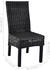 vidaXL Esszimmerstühle 4 Stk. Schwarz Kubu Rattan und Mangoholz