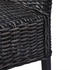 vidaXL Esszimmerstühle 4 Stk. Schwarz Kubu Rattan und Mangoholz