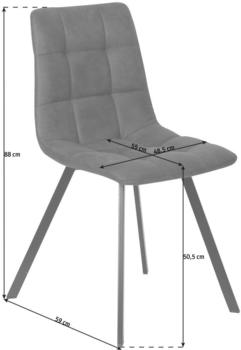 Z2 Stuhl RUBY 46x89x54,50 schwarz