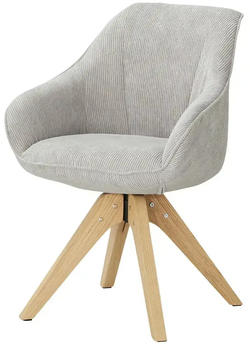 M&ouml;bel Kraft Drehsessel mit Armlehne grau 60x83x65