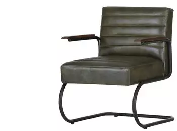 Möbel Kraft Freischwinger Sessel grün 68x84x78