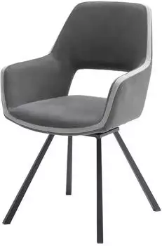 M&ouml;bel Kraft Esszimmerstuhl drehbar grau 58x90x60