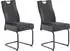 Hela Esszimmerstuhl Erika S 43x99x60 cm, 2 St., Kunstleder-Webstoff, Metall, schwarz (schwarz, anhtrazit, schwarz) Freischwinger Küchenstühle (76887345-0)