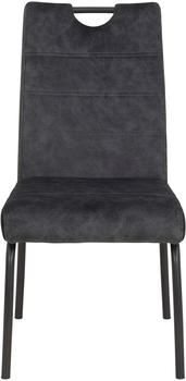 Hela 4-Fu&szlig;stuhl EVELYN 50x97x62 cm, 2er-Set, schwarz (vintage anthrazit, grau) 4-Fu&szlig;-St&uuml;hle Komfortsitz mit Federkorb (24085052-0)