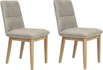 Home Affaire Esszimmerstuhl Beluna 47x91x60 cm, 2er-Set, Microfaser in Lederoptik, Stuhlbein Eiche lackiert, braun (latte, wotan) Küchenstühle (36989929-0)