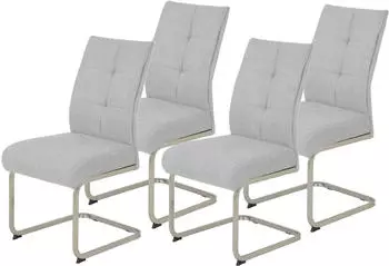 Hela Freischwinger Ines B/T: 50x66 cm, 4 St., 4er + Metall, grau (grau, edelstahloptik) Freischwinger (33965605-0)